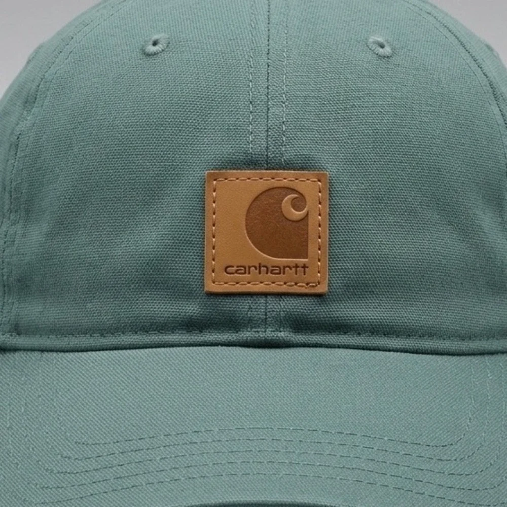 Carhartt Canvas Logo Patch Baseball Cap Hat Sea Pine Workwear Casual Classic‎